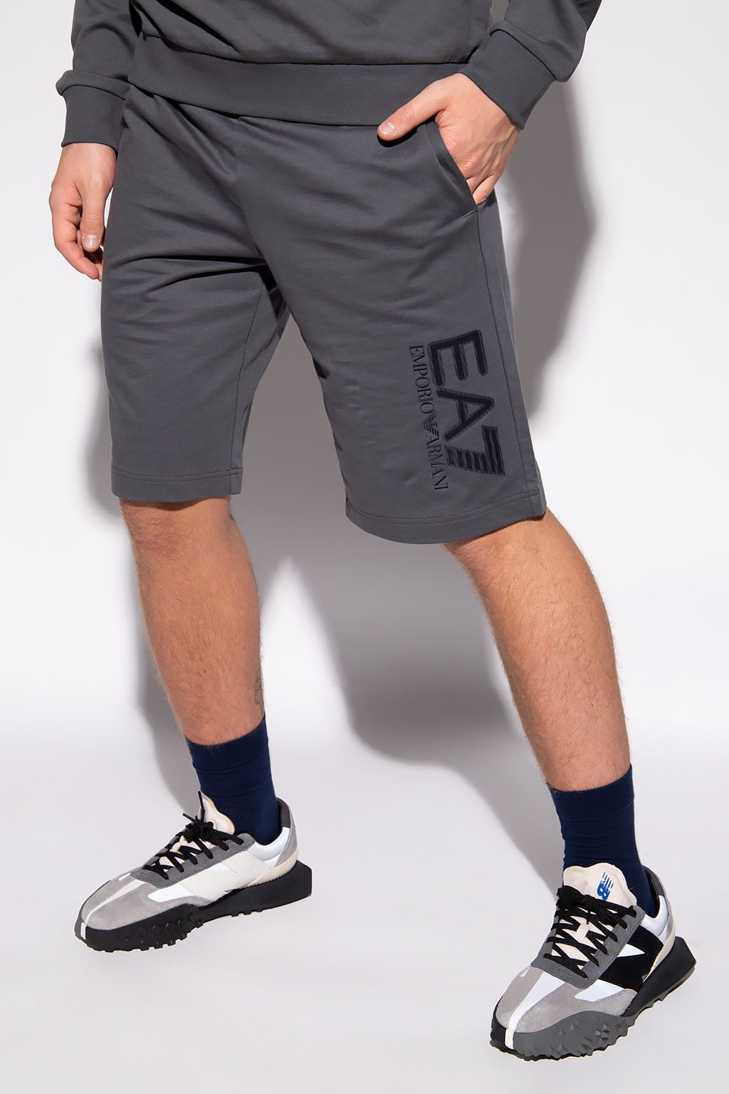 Ea7 grey sale shorts